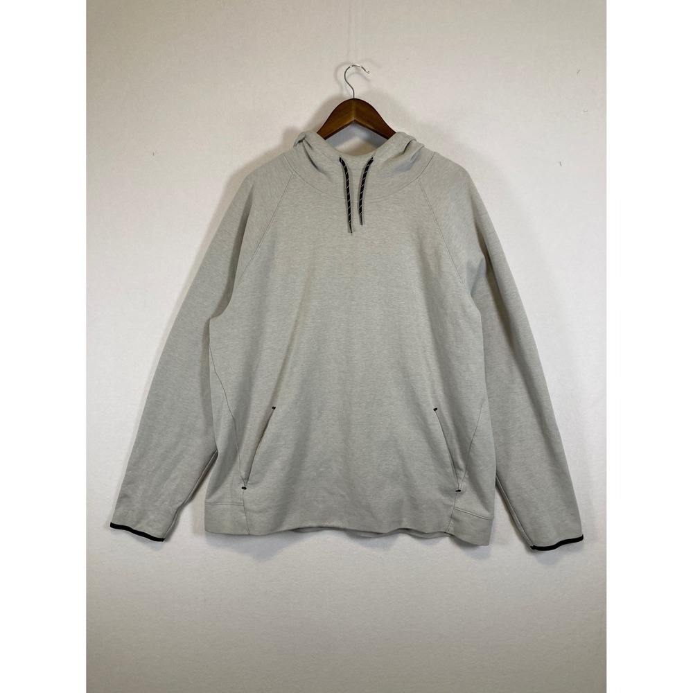 Old Navy Dynamic Fleece Hoodie Mens XXL Gray 4-Way Stretch Active Pullover